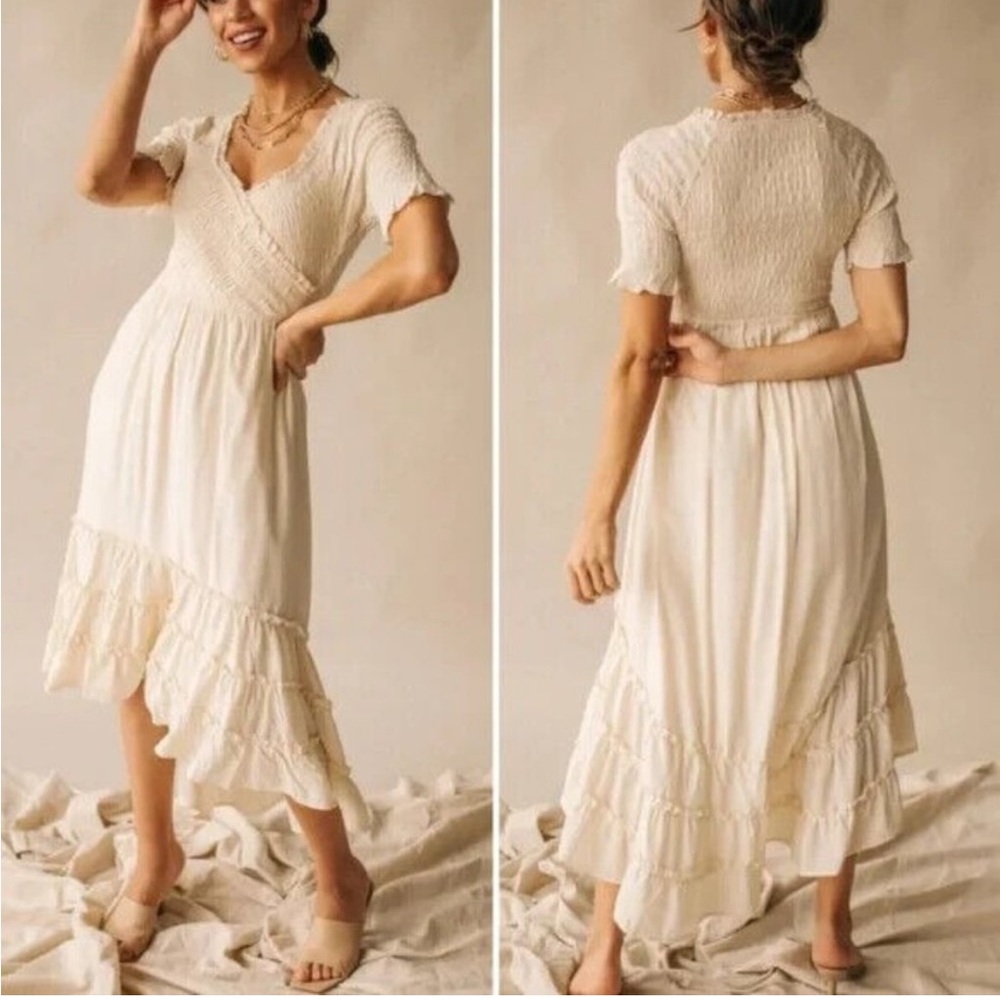 POLAGRAM SEDONA HI-LOW MIDI DRESS SIZE M